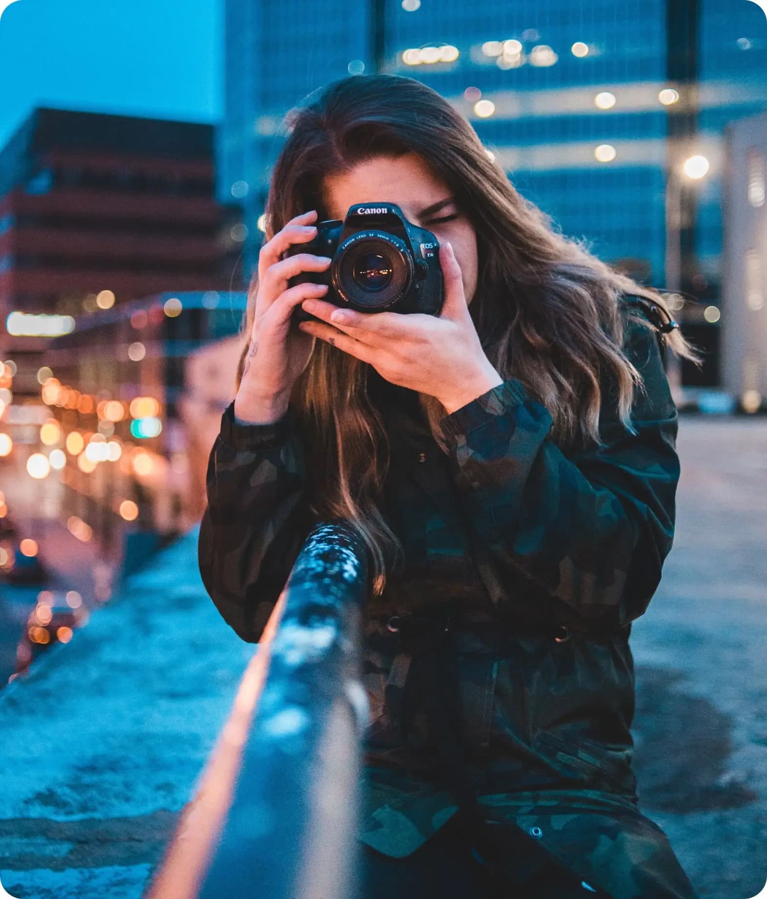 Photographer covering a corporate event